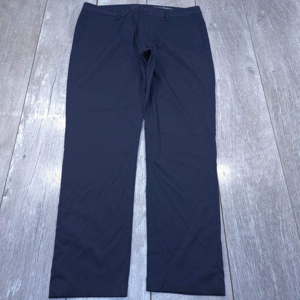 Tommy Bahama Chino Pants Mens 36x32 Navy Blue Boracay Performance Flat Front